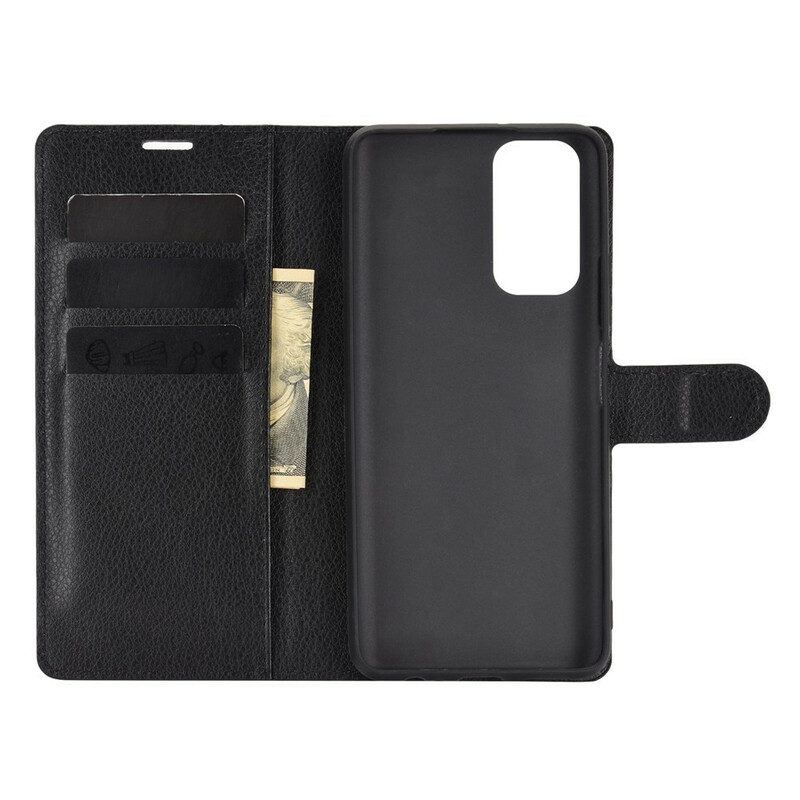 Folio-hoesje voor Honor 10X Lite Klassieke Lychee