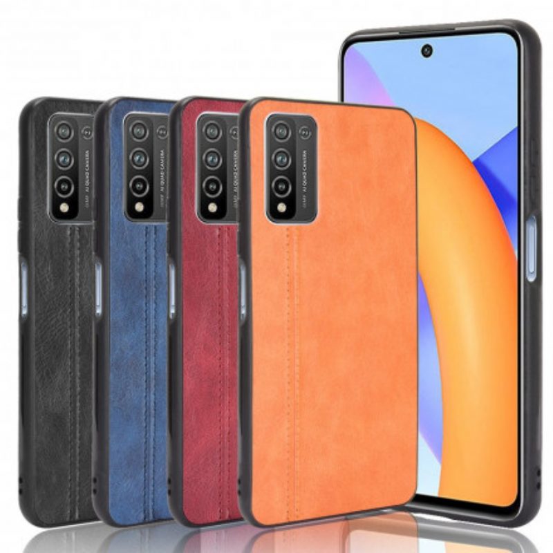 Hoesje voor Honor 10X Lite Couture-leereffect