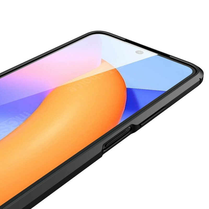 Hoesje voor Honor 10X Lite Dubbellijnig Litchi-leereffect