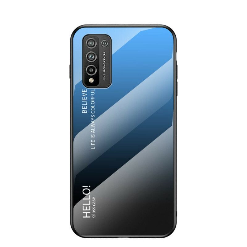 Hoesje voor Honor 10X Lite Gehard Glas Hallo
