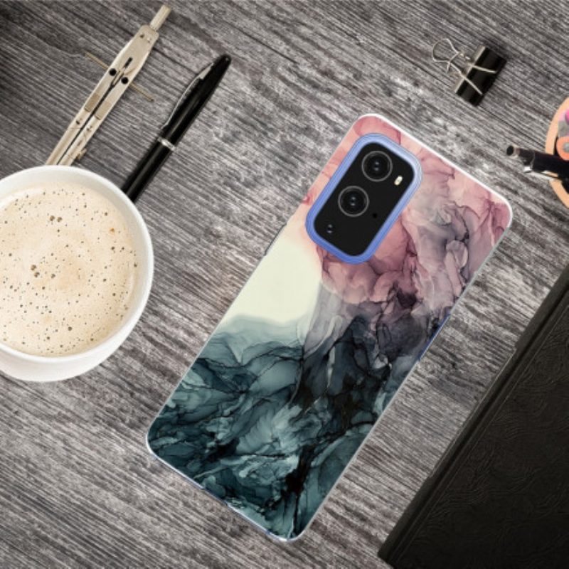 Hoesje voor OnePlus 9 Pro Gekleurd Marmer