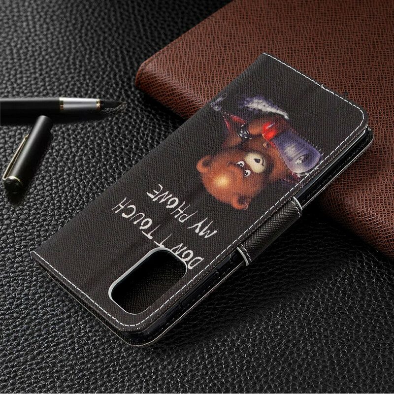 Folio-hoesje voor Samsung Galaxy A41 Gevaarlijke Beer