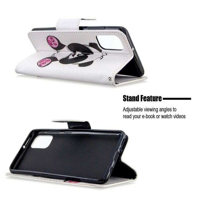 Folio-hoesje voor Samsung Galaxy A41 Panda-plezier