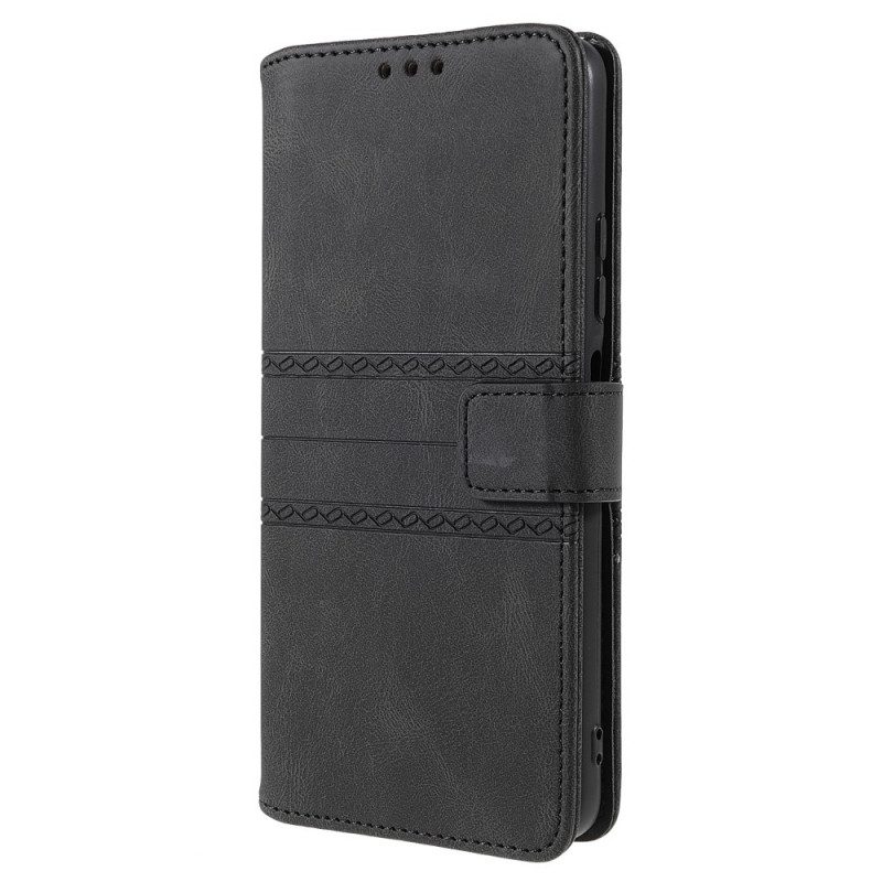 Folio-hoesje voor Poco M4 Pro 5G Kanten Naden