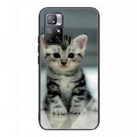 Hoesje voor Poco M4 Pro 5G Kitten Gehard Glas