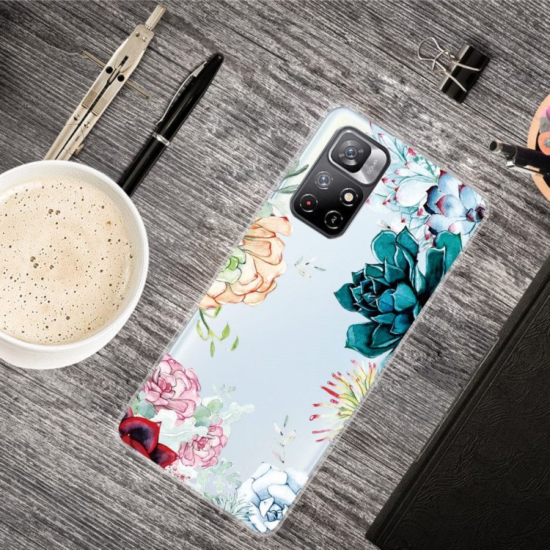 Telefoonhoesje voor Poco M4 Pro 5G Aquarel Bloemen