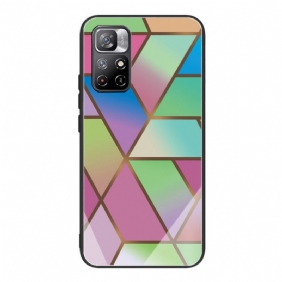 Telefoonhoesje voor Poco M4 Pro 5G Marmer Design Gehard Glas