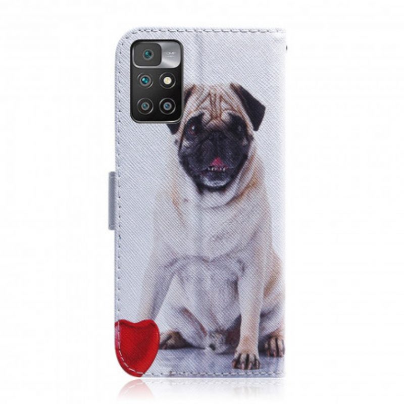 Folio-hoesje voor Xiaomi Redmi 10 Mops Hond