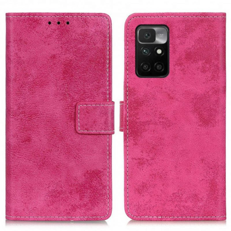 Folio-hoesje voor Xiaomi Redmi 10 Vintage Leereffect