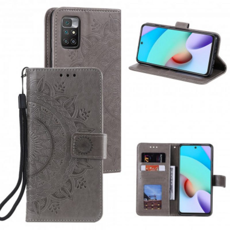 Folio-hoesje voor Xiaomi Redmi 10 Zon Mandala
