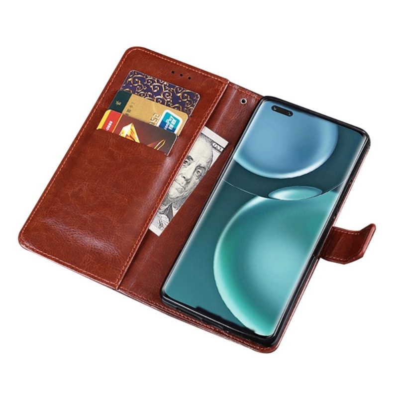 Folio-hoesje voor Honor Magic 4 Pro Idewei Lederen Stijl