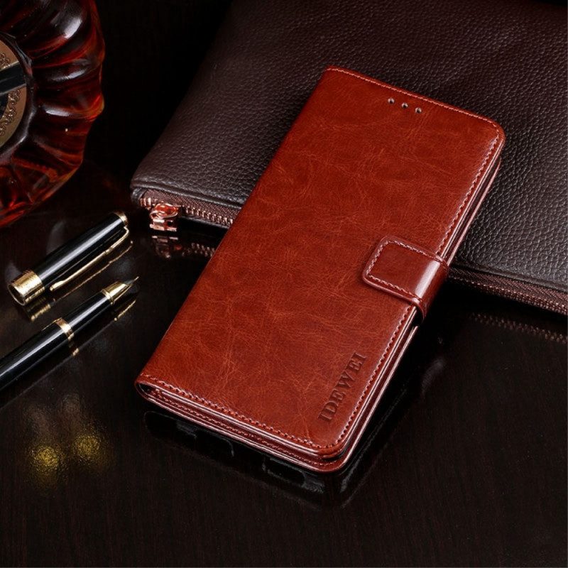 Folio-hoesje voor Honor Magic 4 Pro Idewei Lederen Stijl