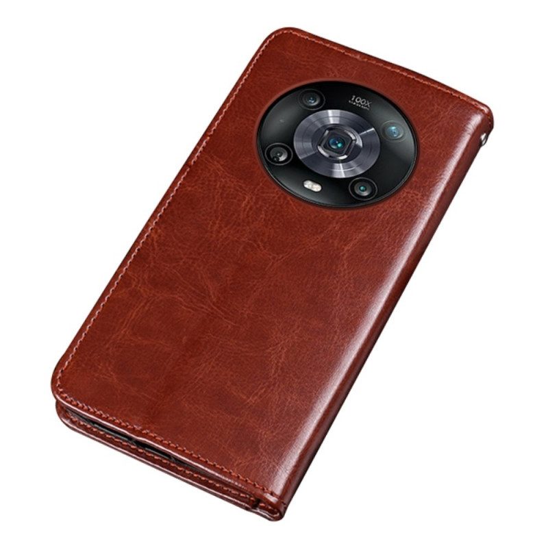 Folio-hoesje voor Honor Magic 4 Pro Idewei Lederen Stijl