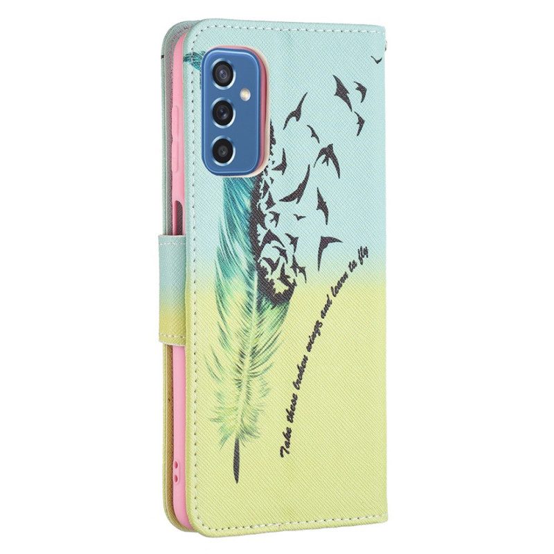 Leren Hoesje voor Samsung Galaxy M52 5G Veerkracht