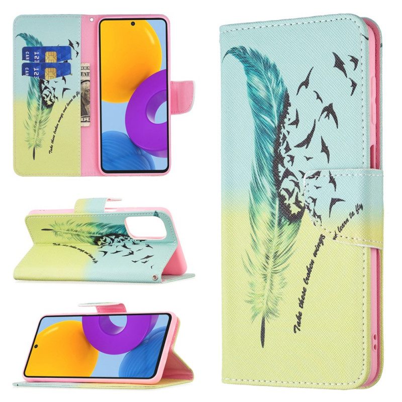 Leren Hoesje voor Samsung Galaxy M52 5G Veerkracht
