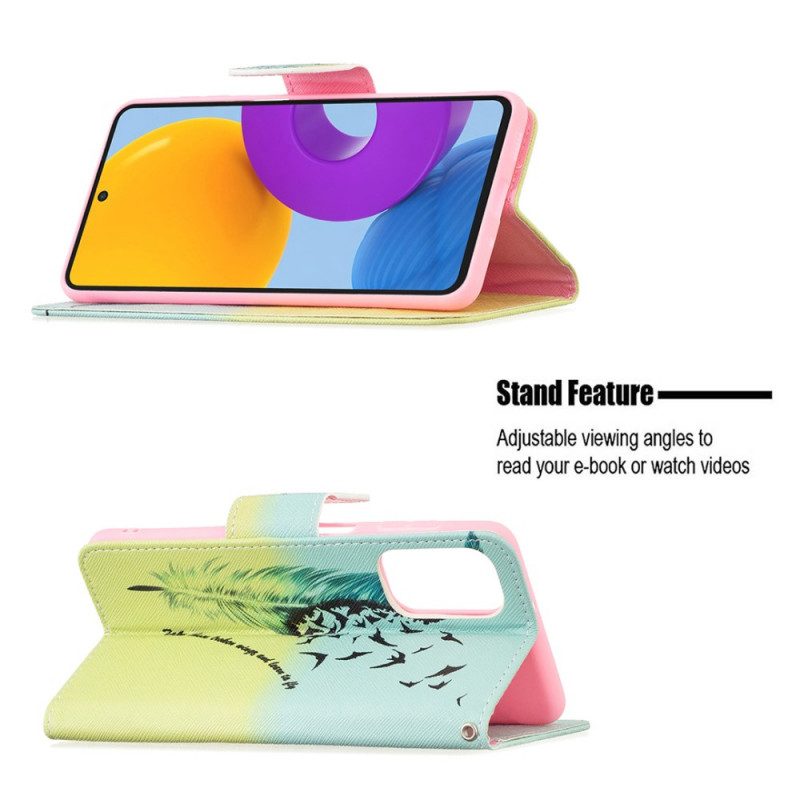 Leren Hoesje voor Samsung Galaxy M52 5G Veerkracht