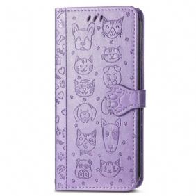Folio-hoesje voor iPhone 14 Geanimeerde Dieren