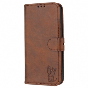 Leren Hoesje voor iPhone 14 Katje