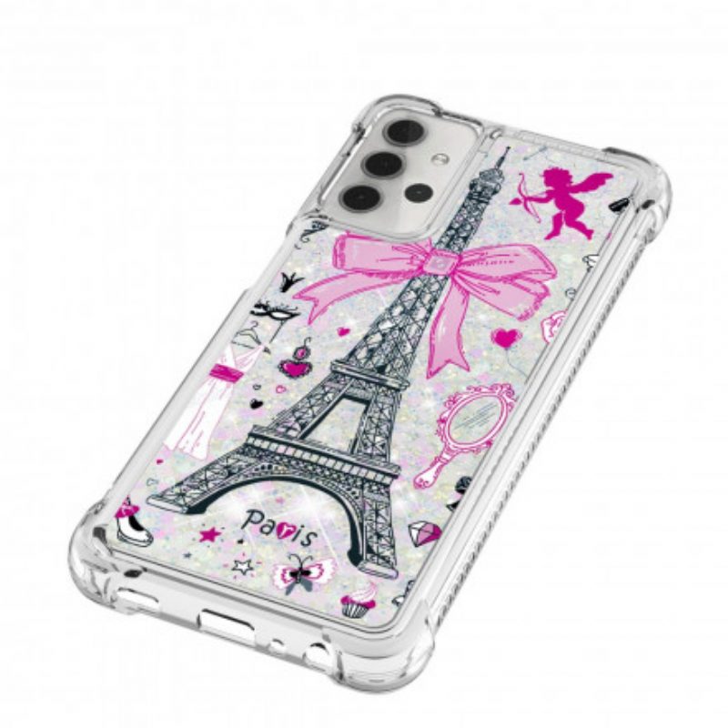 Telefoonhoesje voor Samsung Galaxy A32 5G Pailletten Van De Eiffeltoren