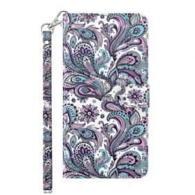 Folio-hoesje voor Samsung Galaxy M12 / A12 Bloemen Patronen