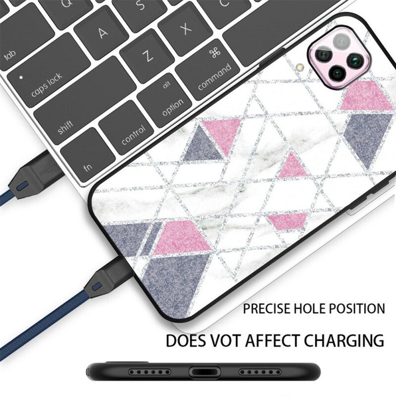 Telefoonhoesje voor Samsung Galaxy M12 / A12 Glitter Marmer