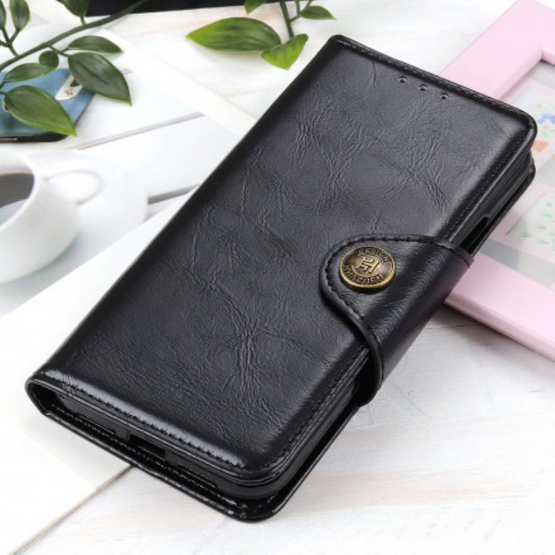 Folio-hoesje voor Sony Xperia 5 III Kunstleer Lakknoop