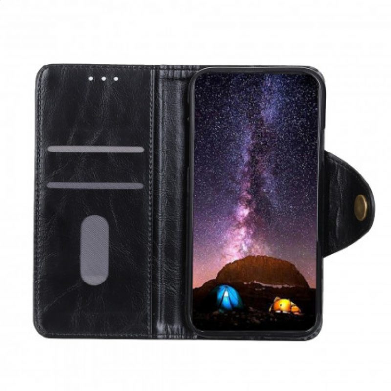 Folio-hoesje voor Sony Xperia 5 III Kunstleer Lakknoop