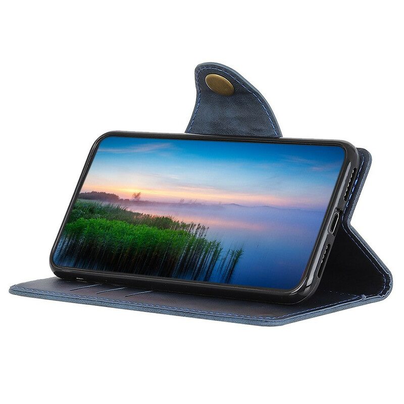 Folio-hoesje voor iPhone 12 / 12 Pro Knoop Van Imitatieleer
