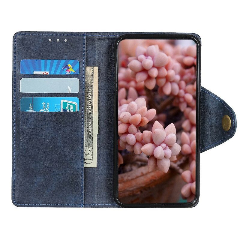 Folio-hoesje voor iPhone 12 / 12 Pro Knoop Van Imitatieleer