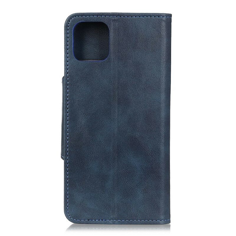 Folio-hoesje voor iPhone 12 / 12 Pro Knoop Van Imitatieleer