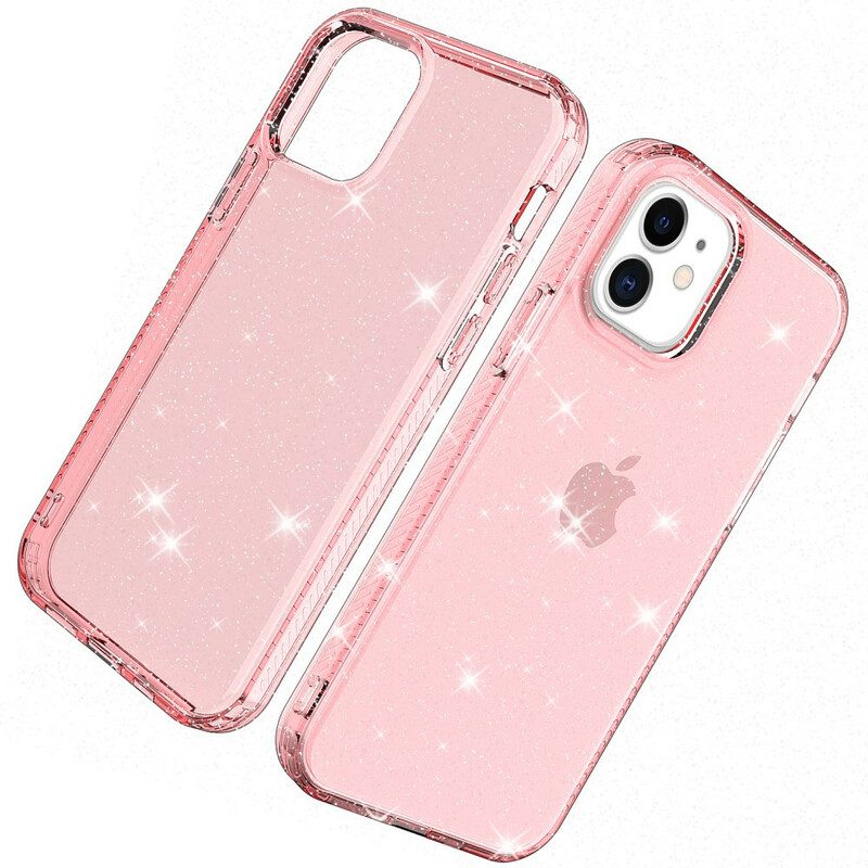 Hoesje voor iPhone 12 / 12 Pro Pure Glitter Versterkt