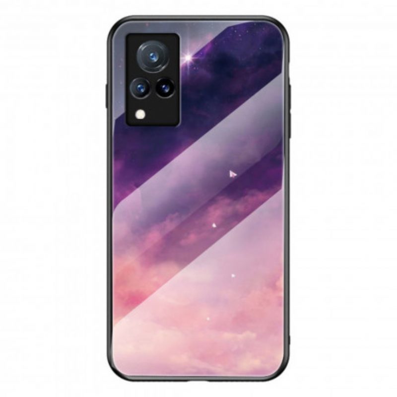 Hoesje voor Vivo V21 5G Marmer Gehard Glas
