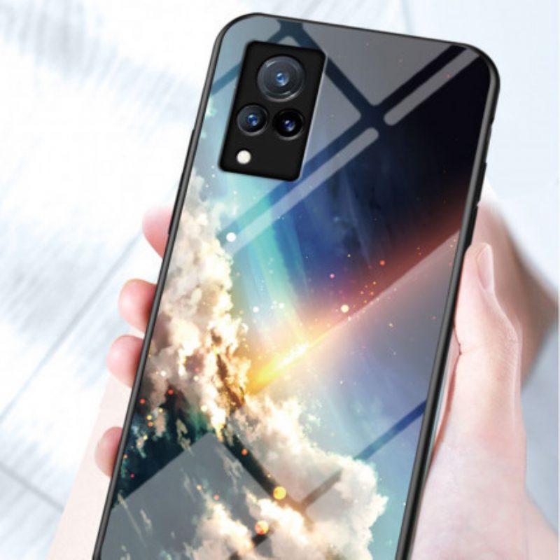 Hoesje voor Vivo V21 5G Marmer Gehard Glas
