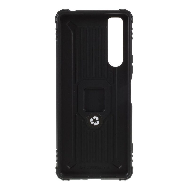 Telefoonhoesje voor Sony Xperia 1 II Ring En Koolstofvezel