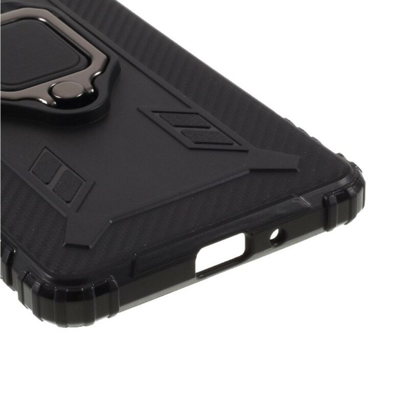 Telefoonhoesje voor Sony Xperia 1 II Ring En Koolstofvezel