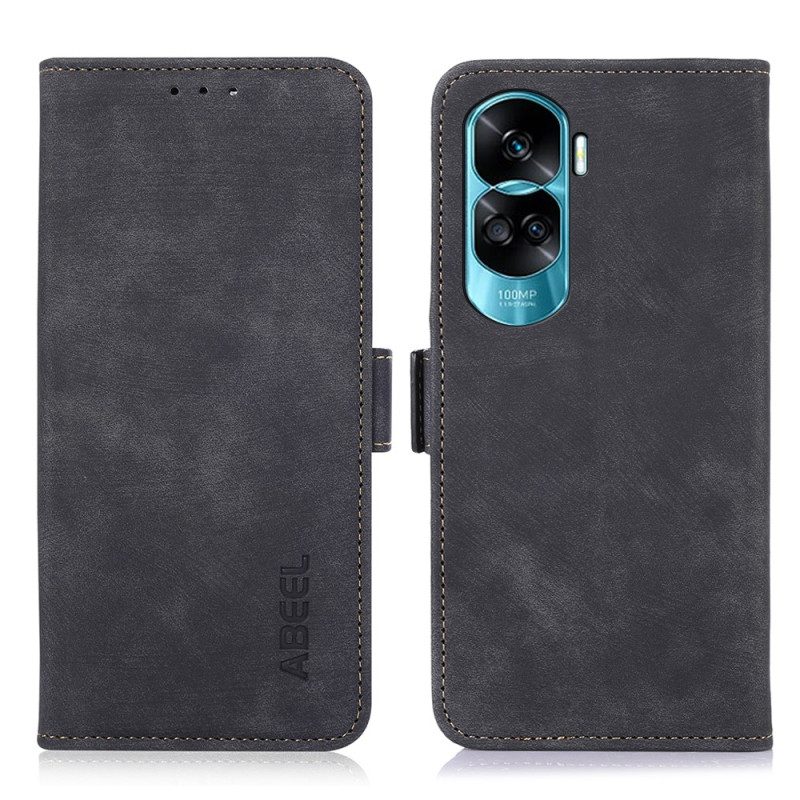 Folio-hoesje voor Honor 90 Lite Abeel Suède Stijl