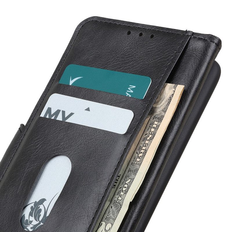 Folio-hoesje voor Oppo Reno 6 Pro 5G Crazy Horse-klassieker