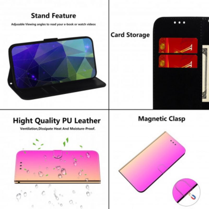 Folio-hoesje voor Huawei P40 Pro Spiegelhoes Van Imitatieleer