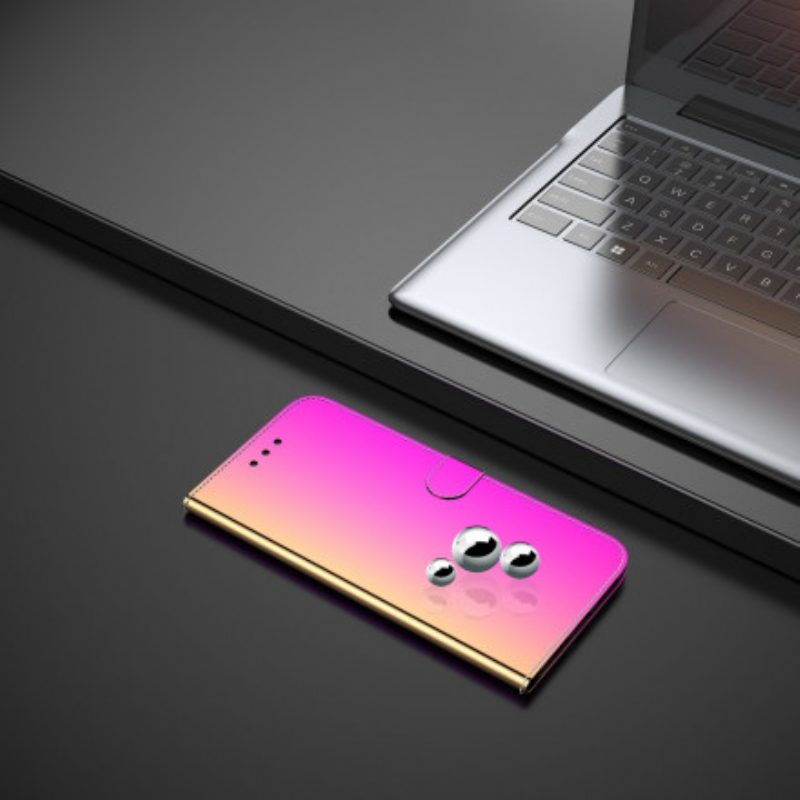 Folio-hoesje voor Huawei P40 Pro Spiegelhoes Van Imitatieleer