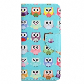 Folio-hoesje Samsung Galaxy A16 5g Telefoonhoesje Uilpatroon