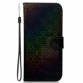 Leren Hoesje voor Honor 90 Met Ketting Disco Met Bandjes