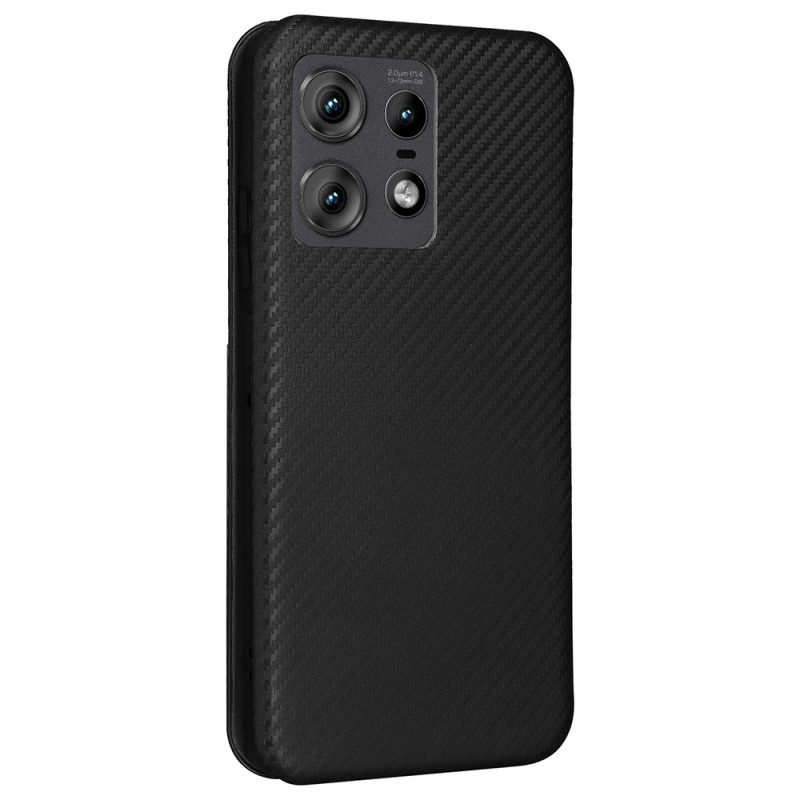 Folio-hoesje Voor Motorola Edge 50 Pro Koolstofvezel