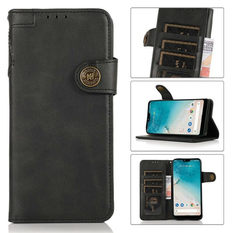 Folio-hoesje voor iPhone 13 Mini Khazneh Magnetische Knop