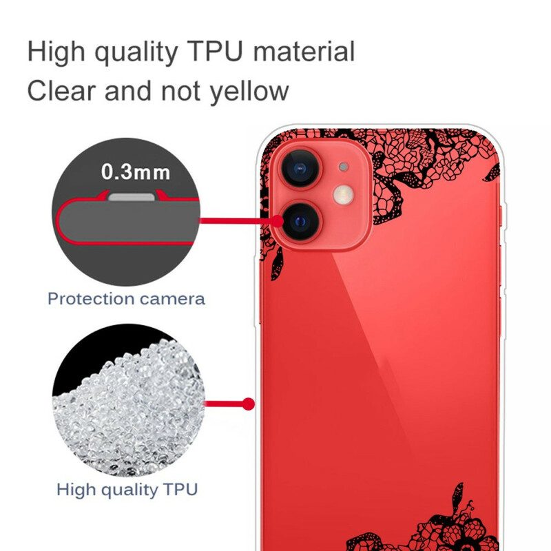 Hoesje voor iPhone 13 Mini Fijne Kant