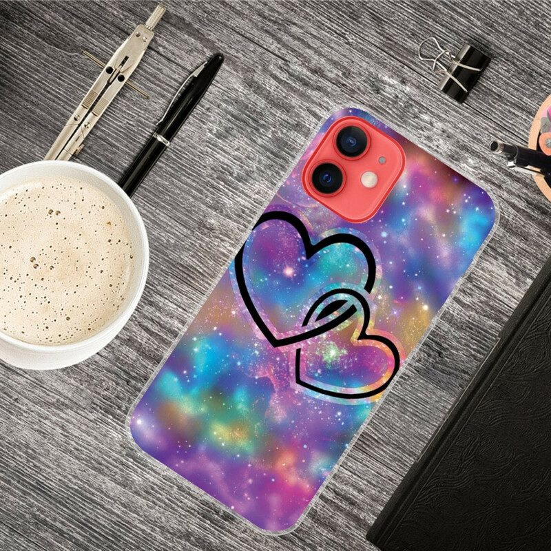 Telefoonhoesje voor iPhone 13 Mini Geketende Harten