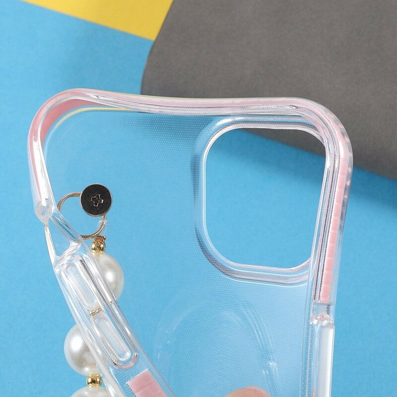 Telefoonhoesje voor iPhone 13 Mini Siliconen Armband Kralen