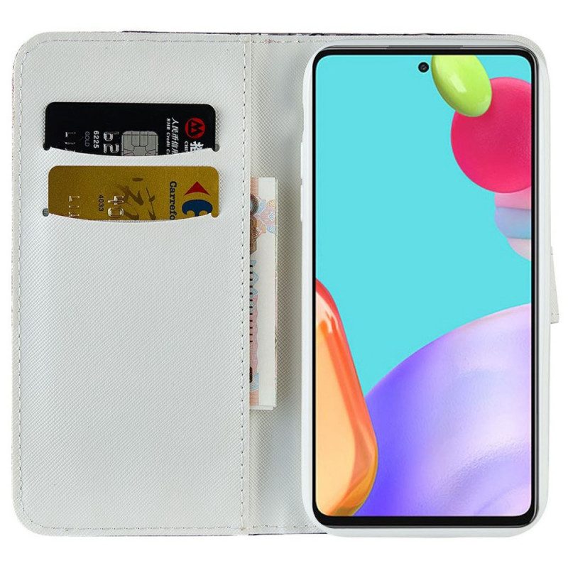 Folio-hoesje voor Samsung Galaxy A33 5G Krokodil Diamanten