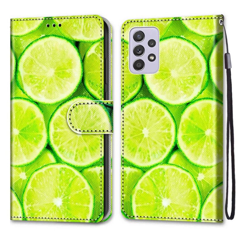 Folio-hoesje voor Samsung Galaxy A33 5G Limoenen