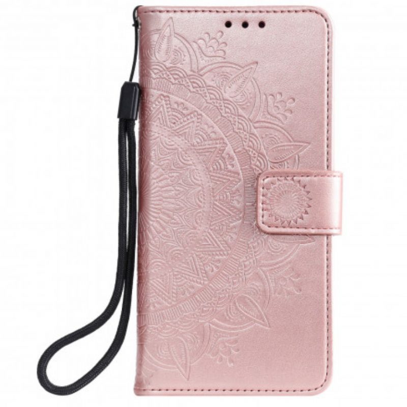 Folio-hoesje voor Samsung Galaxy A22 Zon Mandala
