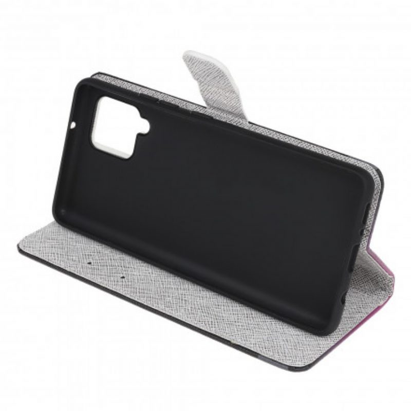 Leren Hoesje voor Samsung Galaxy A22 Met Ketting Levering Katten Met Strings
